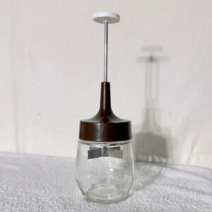 Vintage Androck Food Nut Chopper MCM Glass  Jar Dicer Retro Kitchen Chopper